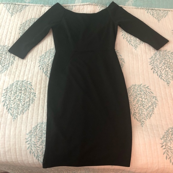 Black midi cocktail dress - Picture 2 of 2